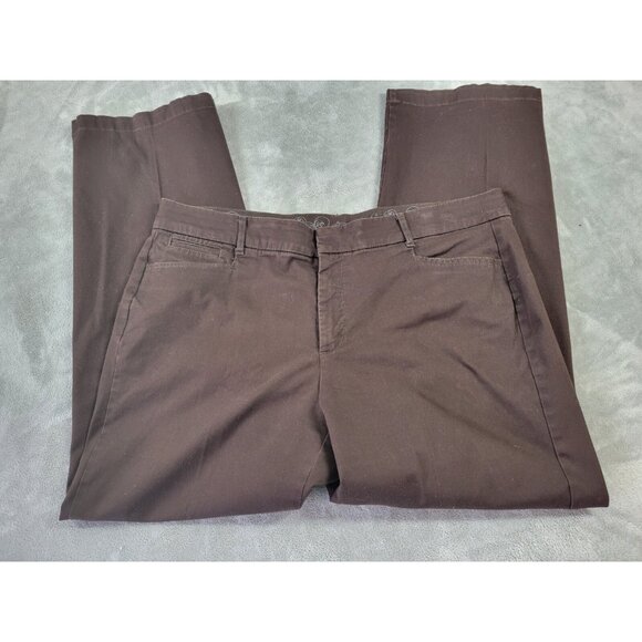 JM Collection Womens Pants 18 Plus Straight Leg Brown  Casual Basic SL36E - Picture 1 of 9